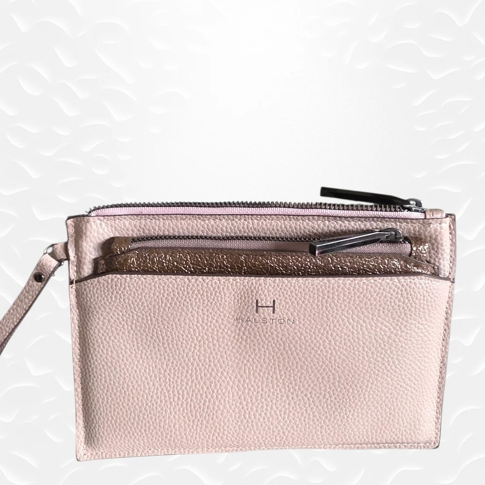 Halston Heritage Pink and Brown Women's Bag Set
